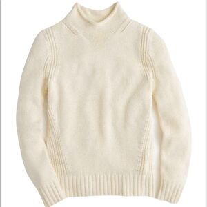 J. Crew Always 1988 Cotton Rollneck Sweater in Cream XXS